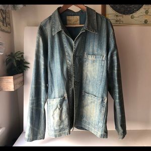 Double RL Engineer Striped Chore Jacket, Size XL